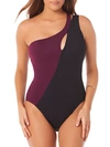 AMORESSA BY MIRACLESUIT ONE-SHOULDER ONE-PIECE SWIMSUIT,0400012354590