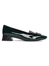 GEOX VIVYANNE PATENT LEATHER HEELED LOAFERS,0400011762304