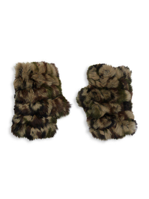 rabbit fur mittens