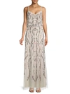 ADRIANNA PAPELL BEADED FLORAL BLOUSON GOWN,0400011942013