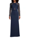 TADASHI SHOJI LONG-SLEEVE LACE GOWN,0400012340572