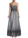 BASIX BLACK LABEL STRAPLESS OMBRE SEQUIN GOWN,0400012422691