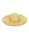 KARL LAGERFELD FRINGED STRAW PANAMA HAT,0400012184576