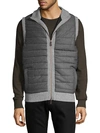 AMICALE WOOL CASHMERE QUILTED VEST,0400099523918