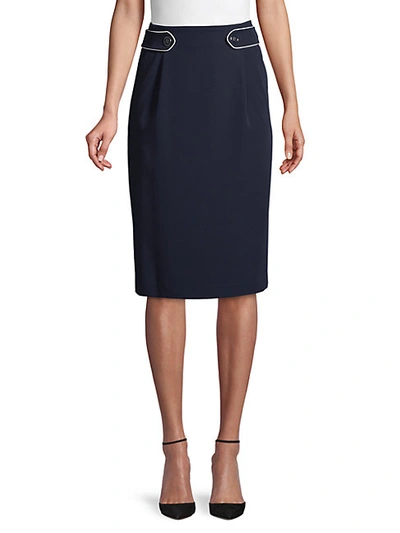 Tommy Hilfiger Pyrn Side-tab Skirt In Midnight