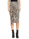 A.l.c Metz Tiger-print Stretch Silk Ruffle Skirt