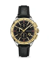 VERSACE UNIVERS LEATHER STRAP CHRONOGRAPH WATCH,0400011689386