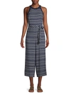 KARL LAGERFELD STRIPED WIDE-LEG JUMPSUIT,0400011102413