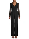 BCBGMAXAZRIA LACE LONG-SLEEVE JUMPSUIT,0400012006881