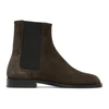 MAISON MARGIELA MAISON MARGIELA BROWN SUEDE TABI CHELSEA BOOTS