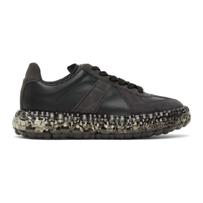 Maison Margiela Caviar Replica Trainers In Black In Black/matt