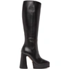 GUCCI BLACK LEATHER KNEE-HIGH BOOTS