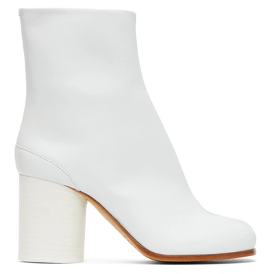Maison Margiela Women's White Leather Ankle Boots