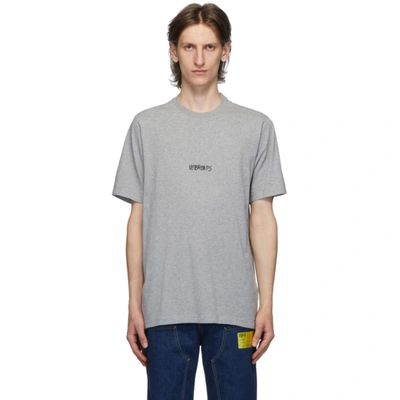 Vetements Logo-print Cotton-jersey T-shirt In Grey