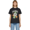 GANNI Black Smiley Flower T-Shirt