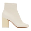 MM6 MAISON MARGIELA OFF-WHITE ANKLE BOOTS