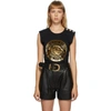 BALMAIN BALMAIN BLACK 3-BUTTON COIN TANK TOP