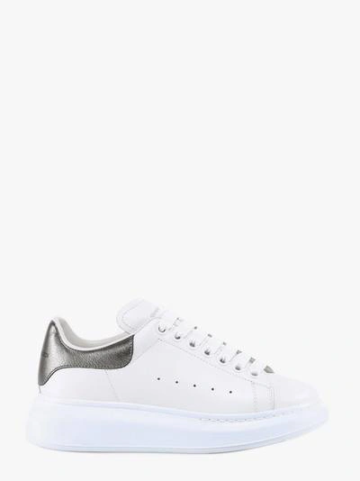 Alexander Mcqueen Metallic-trimmed Leather Exaggerated-sole Sneakers In Black