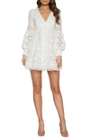 Mariah long sleeve swiss on sale dot lace babydoll dress