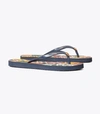 Tory Burch Printed Thin Flip-flop In Perfect Navy/medley Logo