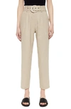 ANINE BING ELYSE BELTED LINEN & COTTON TROUSERS,A-03-3056-280