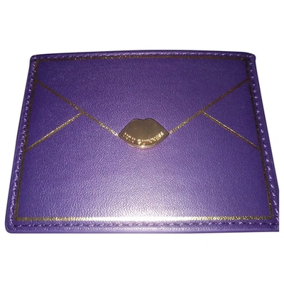 Pre-owned Lulu Guinness Purple Leather Wallet