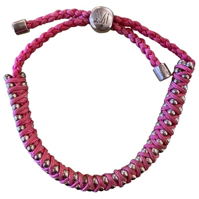 Pre-owned Monica Vinader Pink Silver Bracelet