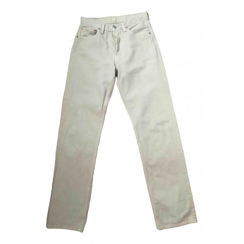 Pre-Owned Levi's 501 Beige Cotton Jeans | ModeSens