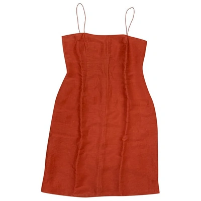 Pre-owned Loewe Red Linen Dress