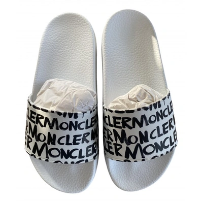 Pre-owned Moncler White Leather Sandals