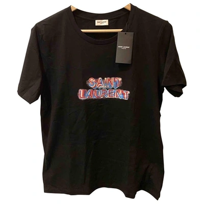 Pre-owned Saint Laurent Black Cotton T-shirts