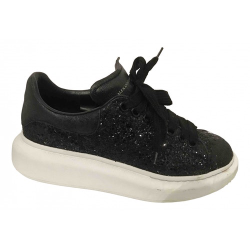 Pre-Owned Alexander Mcqueen Oversize Black Glitter Trainers | ModeSens