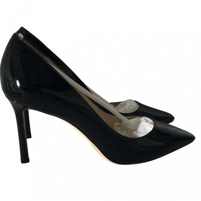 Pre-owned Jimmy Choo Patent Leather Heels In Black