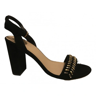 Pre-owned Sandro Black Suede Heels