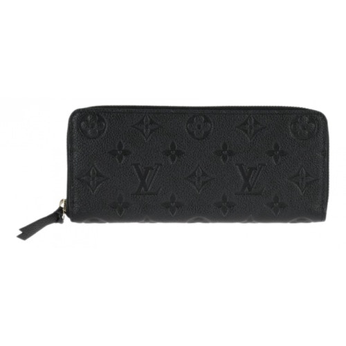 Pre-Owned Louis Vuitton Clemence Black Leather Wallet | ModeSens