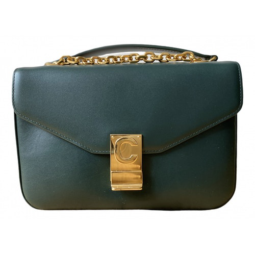 Pre-Owned Celine C Bag Green Leather Handbag | ModeSens