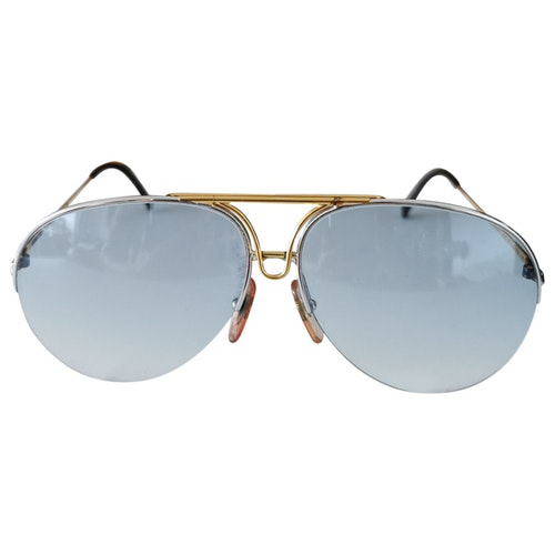 Pre-Owned Porsche Design Gold Metal Sunglasses | ModeSens
