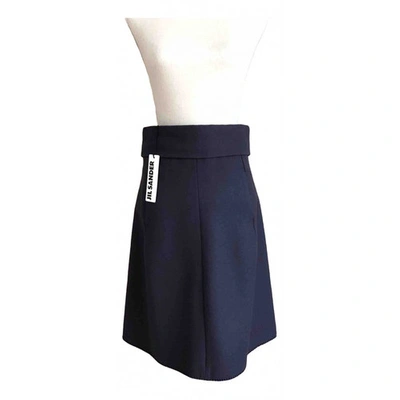 Pre-owned Jil Sander Navy Wool Skirt