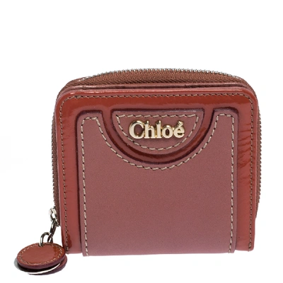 Pre-owned Chloé Pink/orange Leather Compact Wallet