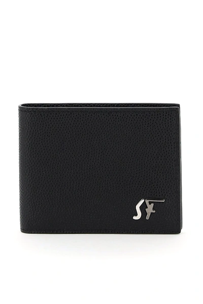 Ferragamo Bifold Wallet With Signature In Black