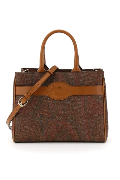 Etro Paisley Tote Bag In Brown,red,green