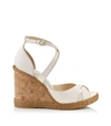 JIMMY CHOO ALANAH 105 LEATHER WEDGES,14804799