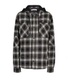 OFF-WHITE HOODED CHECK OVERSHIRT,15604355