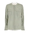 CHLOÉ STRIPED SILK SHIRT,15604440