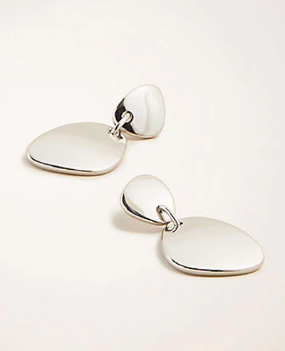 Ann Taylor Metallic Drop Earrings In Silver
