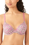 B.tempt'd By Wacoal Future Foundation Underwire T-shirt Bra In Red Violet Leopard