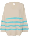 BARRIE STRIPED SWEATER BLUE