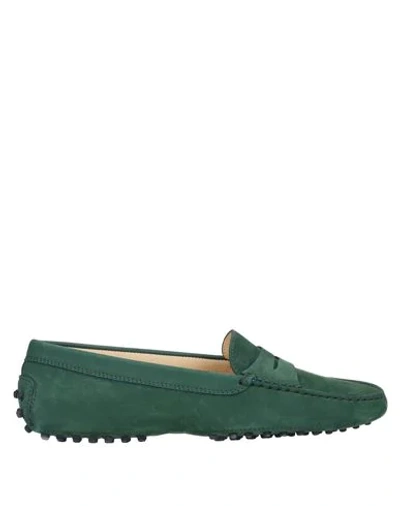 Tod's Loafers In Dark Green