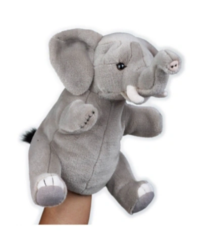 National Geographic Plush Hand Puppets - Elephant Interactive Qr Code