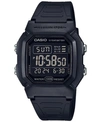 CASIO MEN'S DIGITAL BLACKOUT BLACK RESIN STRAP WATCH 36.8MM